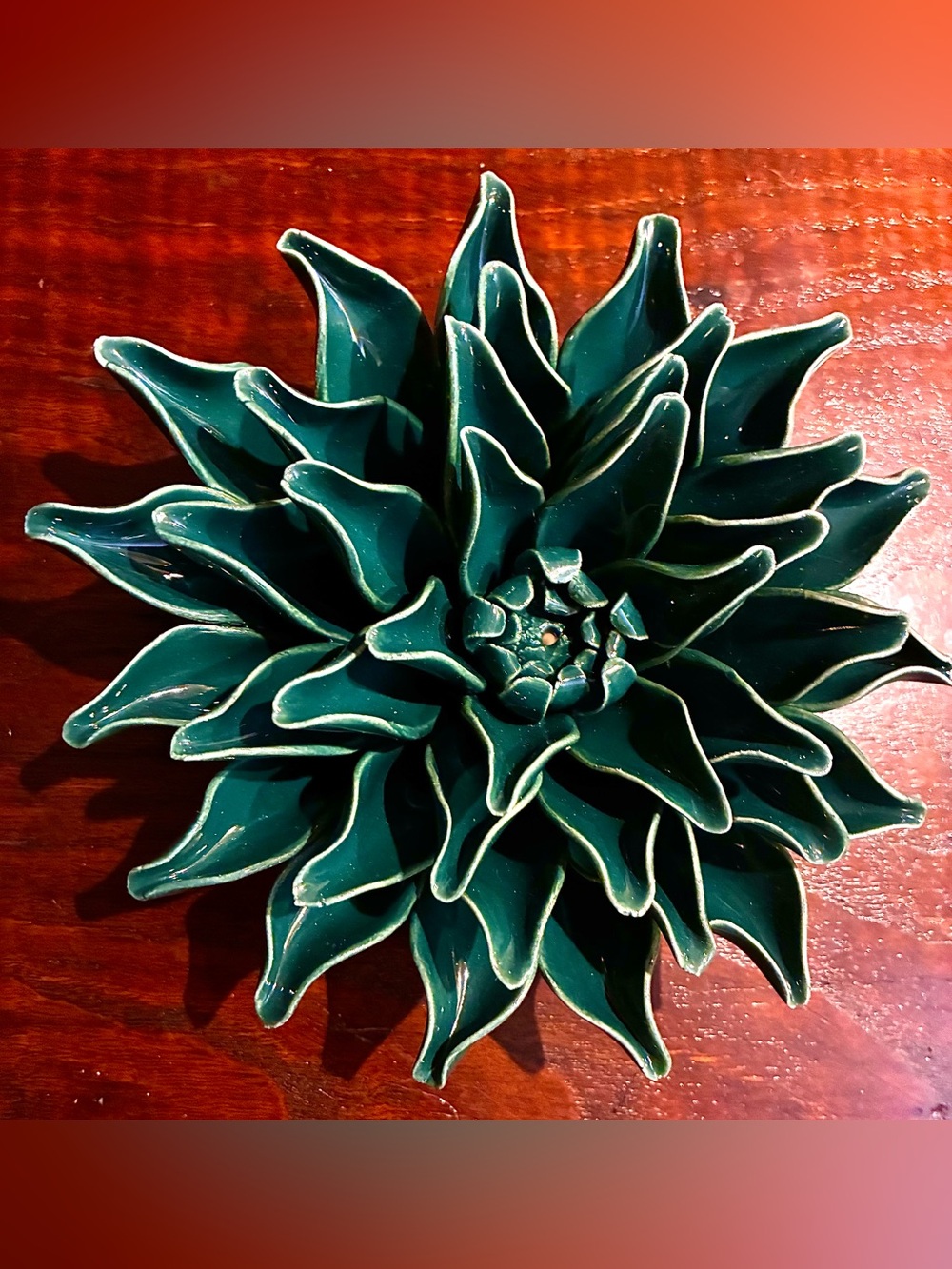 Hand-Sculpted Ceramic Dahlia Art Piece  by VivaTerra